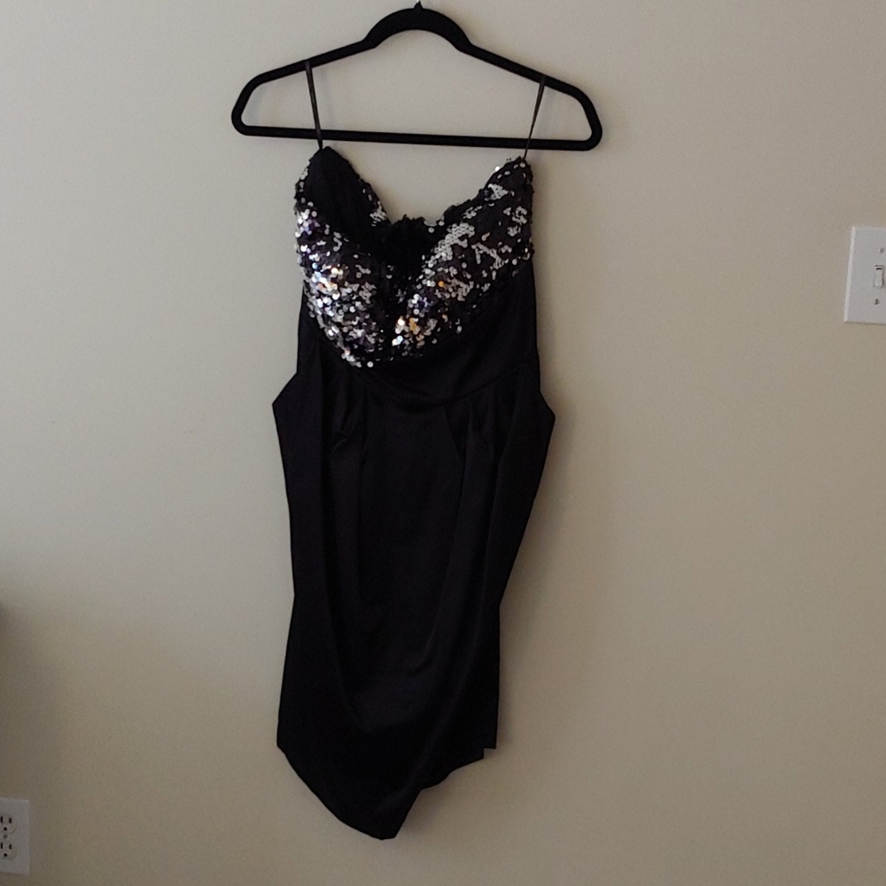 Snap Black and Sparkle Cocktail Dress